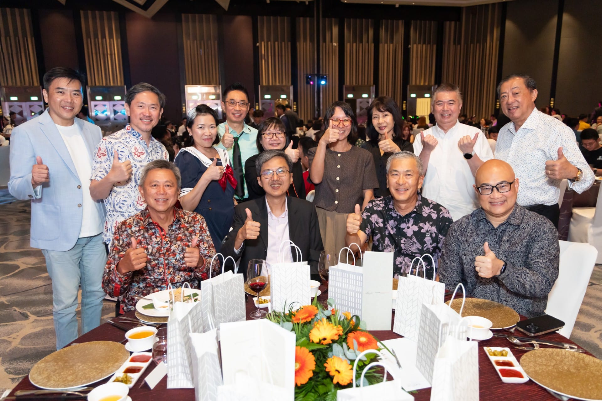 Photo of 13 ALPS staff taken at ALPS Anniversary Dinner